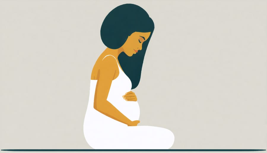 Pregnant woman engaging in relaxation for stress management